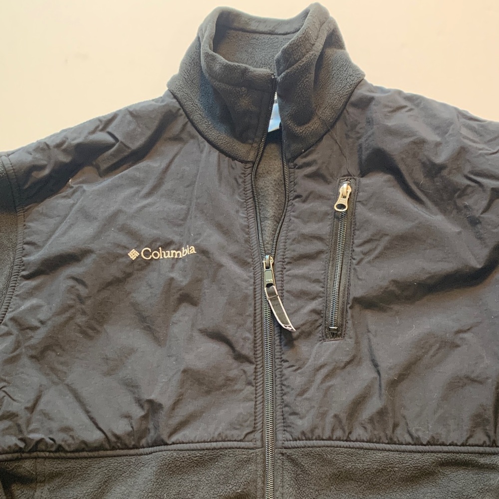 Columbia Men's size large Black fleece Jacket - Picture 5 of 7